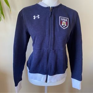 4/$20 Under Armour United States of America Full Zip Mediumweight Jacket